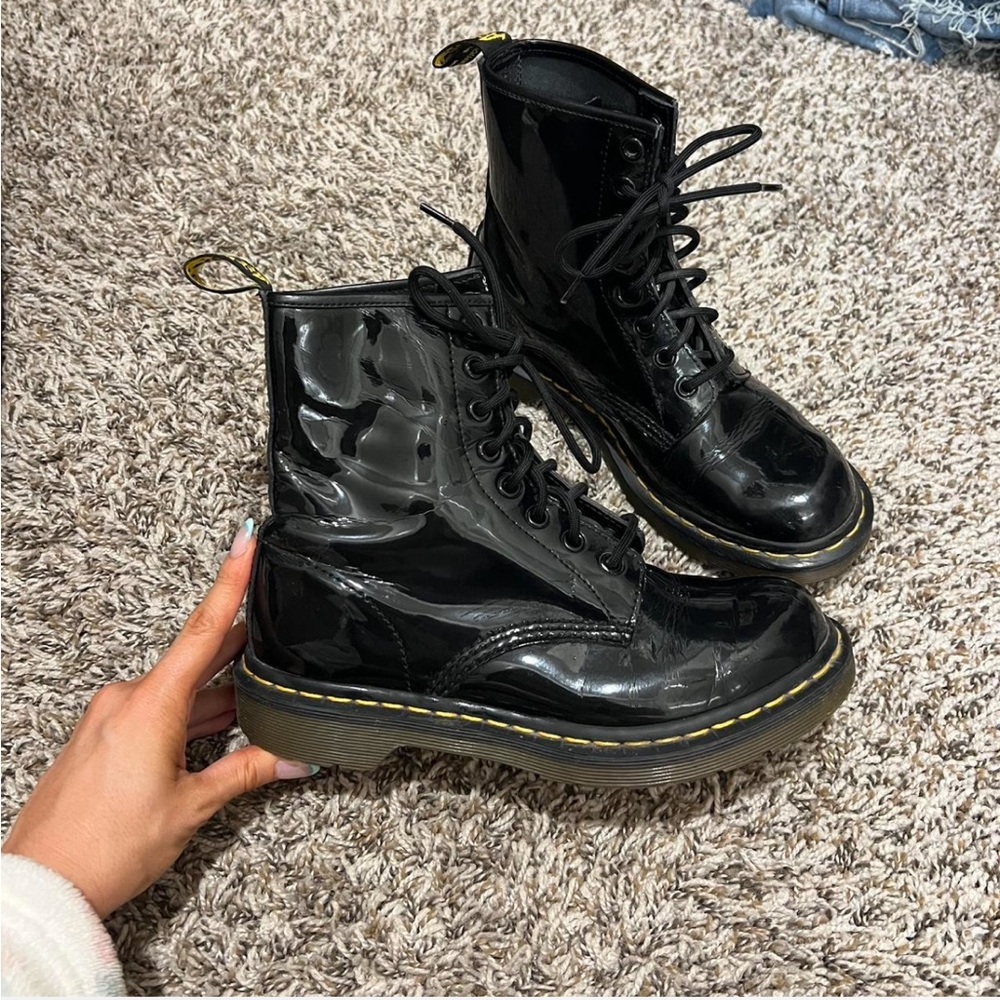Dr Martens Black Patent Leather Boots